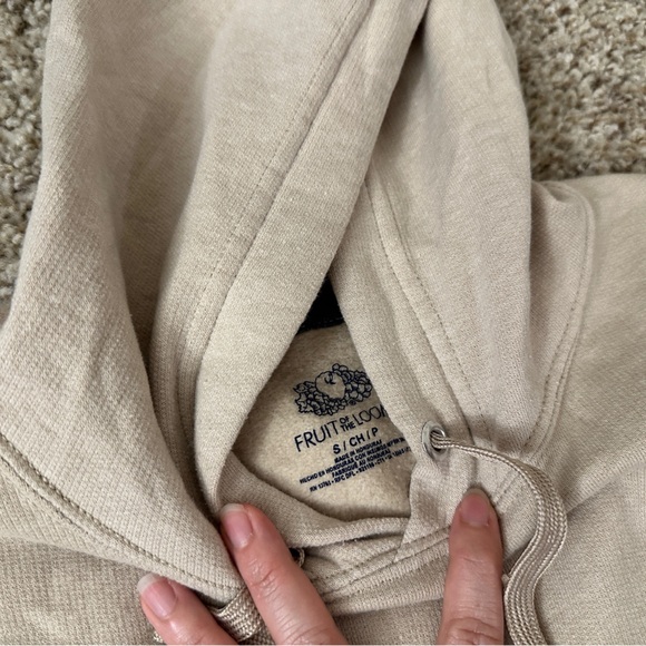 Womens Beige Hoodie Size Small - Picture 3 of 3